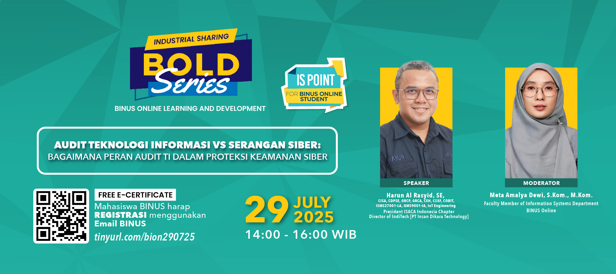 BOLD Series Industrial Sharing: Audit Teknologi Informasi vs Serangan Siber: Bagaimana Peran Audit TI dalam Proteksi Keamanan Siber