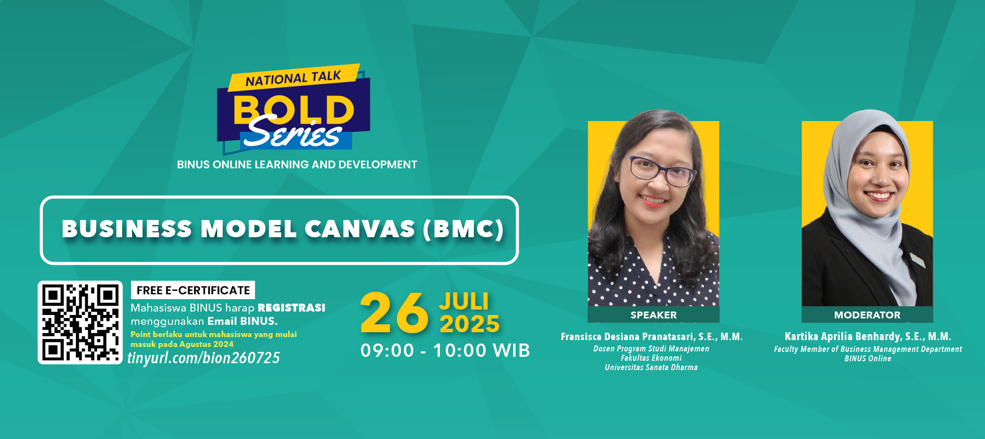 BOLD Series National Talk: Business Model Canvas (BMC)